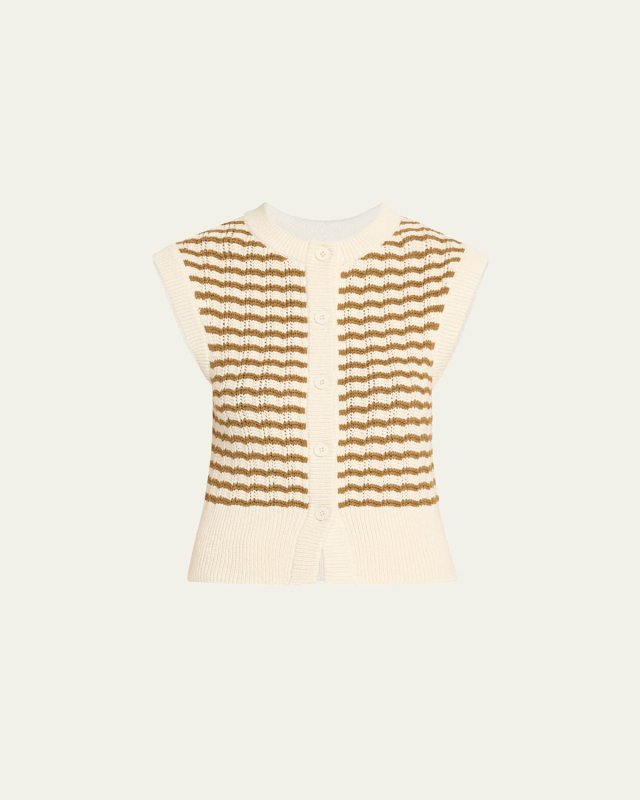 Margo Sleeveless Striped Knit Top